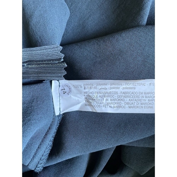 Zara Dark Blue Fluid Flyaway A-Line Wrap Midi Skirt Women’s Size M NWOT - Picture 6 of 6